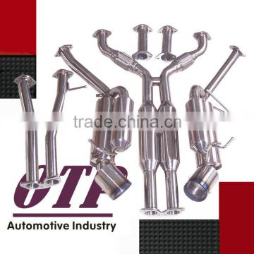 DUAL 4.5" BURNT TIP STAINLESS RACING CATBACK EXHAUST SYSTEM FOR 350Z Z33/G35 V35