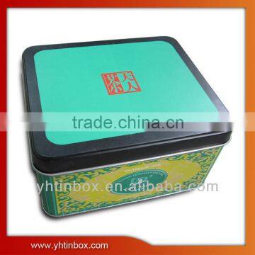 Rectangular metal tin