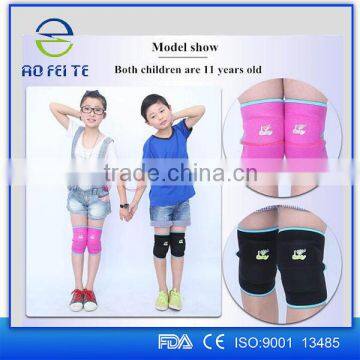 fashion children protection Compression neoprene black pink knee brace