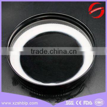 Hot Sale 250ml Embossed Patterns Glass Jam Jar With Black Screw Cap photo-6