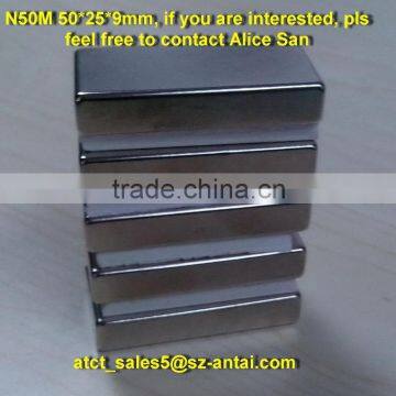 N50M neodymium magnet for magnetic separator/permanent magnet