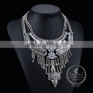 High Quality Vintage Rhinestone Chunky Statement Necklace Tin Alloy Fashion Women Pendant Necklace 6390062 photo-2