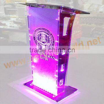 lighted color Acrylic lectern Stand/podium stand/rostrum stand