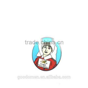 Good quality metal safe pin back name tag