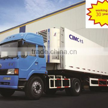 CIMC 30ft,40ft 45ft 48ft 53ft refrigerated semi trailer 2 Axles / Tri axle freeze van semi trailer