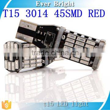 T15 3014 45 SMD red LED Light High Power Car Light Source No Error Auto Turn Singal Brake Stop Parking Light