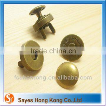 best selling machine made anti-brass classical round hit the nail magnetic button for bags and clothes