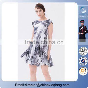 2016 Fashion Ladies Sleeveless Pattern Printed Dress