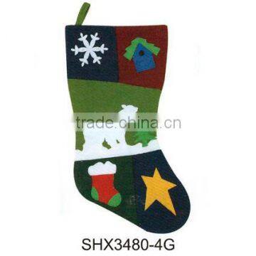 19" Non-woven Well-matched Christmas Stocking With Unique Design photo-5