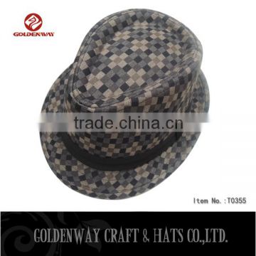 cotton checked fedora hats borsalino hat