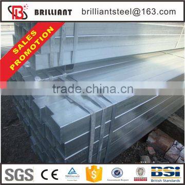 Rectangular Section Shape galvanized steel pipe