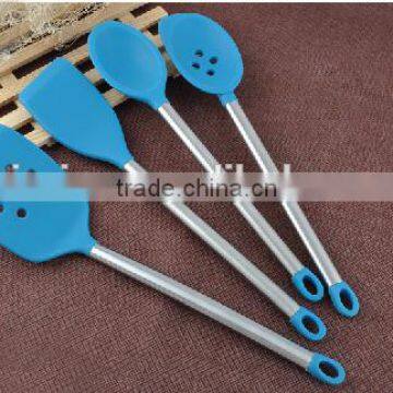 Food Grade Silicone and Nylon Modern Kitchen Designs Kitchen Accessories Utensils Blue Nylon With Stainless Steel Handle Kitchen photo-3