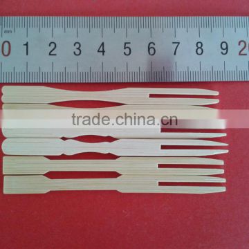 Length 9cm good quality disposable bamboo fruit fork for wholesale