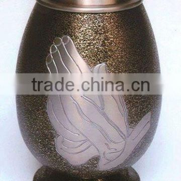 brass cremation urn, metal urn, funeral urn