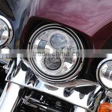 40W 5.75" LED Motorcycle Headlight Harley Projector Headlight H4 for Harley Universal Headlamp Replacement Kit photo-5