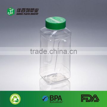 factory wholesaler 800ml transparent plastic pet bulk spice jar