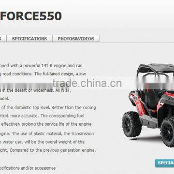 Factor Price Cheap CFMOTO 500CC SSV/SIDE BY SIDE/ UTV/DUNE BUGGY, ZFORCE 550 photo-5