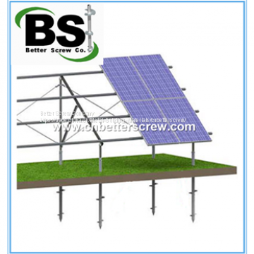 steel helcial pier for solar installation