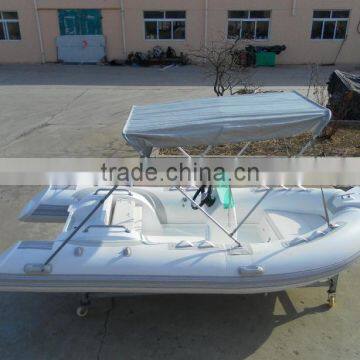 hot sale 3.9m PVC or Hypalon luxury fibergrass RIB boat