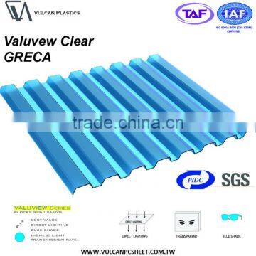 Plastic Polycarbonate Corrugated Roofing Color Sheet (Valuview Blue GRECA) photo-3