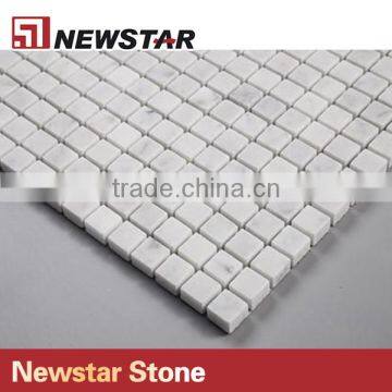 Newstar White Marble Honed Bathroom Backsplash Shower Walls Tile Mosaic photo-3