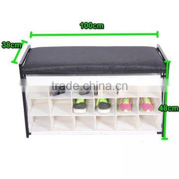 VIVINATUR Shoe Bench Holds up to 18 Pairs Shoes Rack With Oxford Material photo-2