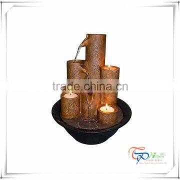 Indoor Tabletop Candle Holder Water Feature Fountain photo-2