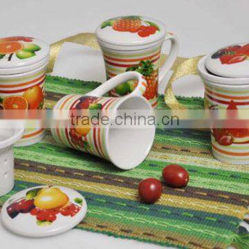 200--300ml full wrap printing mug with lid