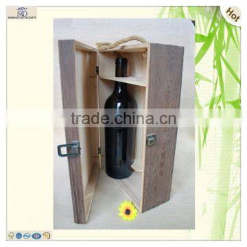 Silk Printing Laser Engraving Antique Color Wine Case Box photo-4