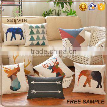 printed linen fabric cushions home decor pillow