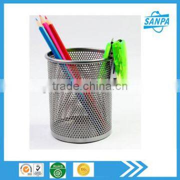 Fancy Modern Metal Mesh Stationery Pen Cup