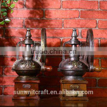 Coffee Shop Decoration Resin Vintage Artificial Coffee Machine Figurine photo-2