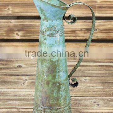 Tall decorative vintage metal can home decor