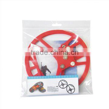 Outdoor Round 5 Teeth Silicone Crampons Antiskid Shoe Covers/ Crampons for Snow and Ice to Prevent Skating photo-2