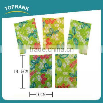 Toprank Colorful 5pcs Washing Dish Mesh Scourer Scrubbing Cleaner Scrub Sponge Pad Kitchen Scouring Pad photo-2