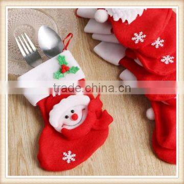 NEW 4 Christmas Table Decor Silverware Tableware Holder Socks Candy Stock photo-5