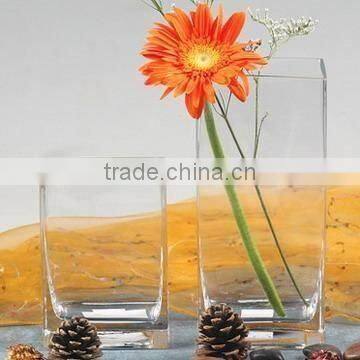 square glass vase