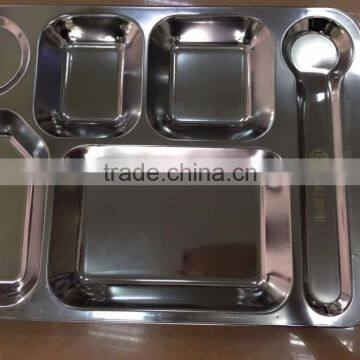 Stainless Steel Lunch Tray Restaurant Use Fast Food Tray photo-2