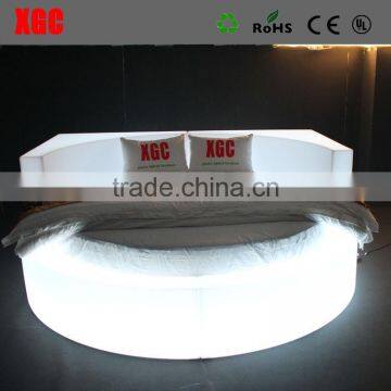 smart meubelen luxury sex bed Hause dekorative Mobel hotel bed with 16 colors changing led light