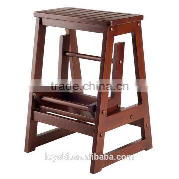 2 tier beech Wood fold step stool new design folding stool wholesale