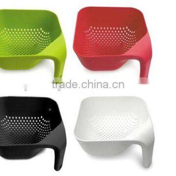 Plastic Square Vegetable Fruit Strainer Draining Basket With Handle photo-5