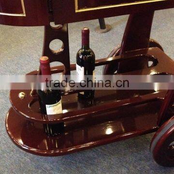 Luxury Wooden Wine and Liquor Cart Food Service Trolley C-32 photo-5