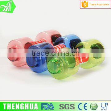 Gym Plastic Cup Fitness Dumbbell Portable Plastic Water Bottle photo-3