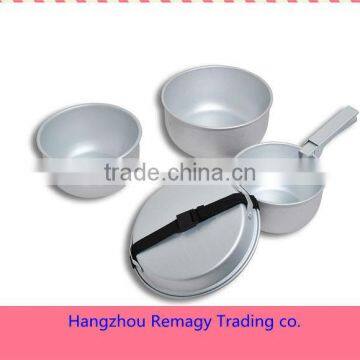 anodized Aluminum 6 pieces cook ware set /outdoor camping frying pan