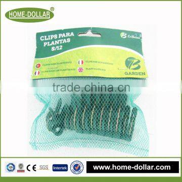 pvc/pe flower stem cane use lever loops ring plastic garden plant clips in mesh bag for sale