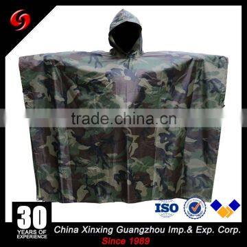 Camouflage Rain Poncho/Camouflage Raincoat/military green raincoats