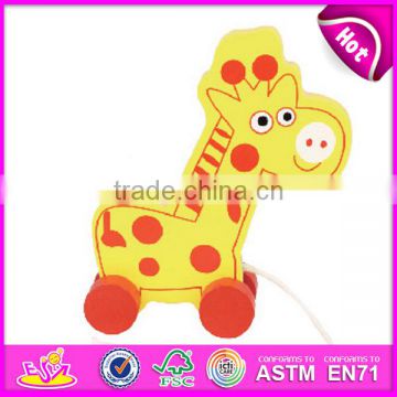 2016 new design kid wooden pull push toy,best sale educational toy,Wholesale cheap pull push toy W05B066