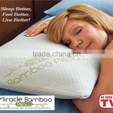 King and Queen Size Pillow Custom Bamboo Bed Rest Pillow With Washable Cover Memory Foam Pillows. photo-2