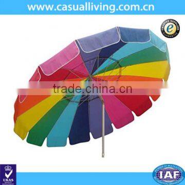 Outdoor 8feet beach garden rainbow patio umbrella