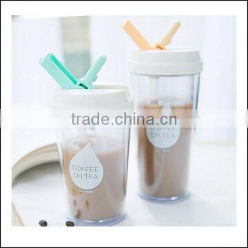 OEM Straw Cup Plastic Cup With Lid Creative Adult Student Cups,custom Tea Cup Coffee Cup Carrier Reusable Plastic Tumbler Cups photo-3